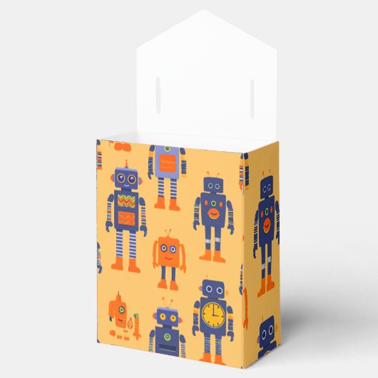 Niedliche und einzigartige Roboter Gefälligkeitsbo Geschenkschachtel (Geöffnet)