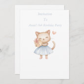 Niedliche und elegante Einladung für individuell a (Vorne/Hinten)