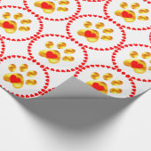 Niedliche und elegante Goldpfanne Geschenkpapier (Ecke)