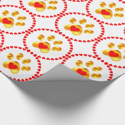 Niedliche und elegante Goldpfanne Geschenkpapier (Ecke)