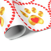 Niedliche und elegante Goldpfanne Geschenkpapier (Rolleneckpunkt)