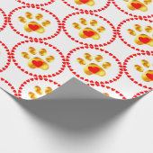 Niedliche und elegante Goldpfanne Geschenkpapier (Ecke)