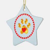 Niedliche und elegante Goldpfanne Keramik Ornament (Links)