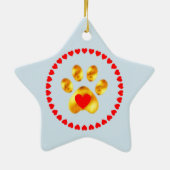 Niedliche und elegante Goldpfanne Keramik Ornament (Hinten)