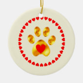 Niedliche und elegante Goldpfanne Keramikornament (Vorne)