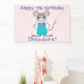 Niedliche und elegante Kleinmaus zum Geburtstag Banner (InSitu)