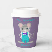 Niedliche und elegante Kleinmaus zum Geburtstag Pappbecher (Vorderseite)