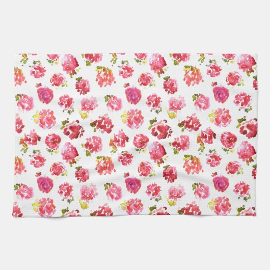 Niedliche und elegante rosa Vintage Rose Handtuch (Horizontal)