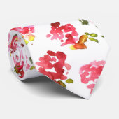 Niedliche und elegante rosa Vintage Rose Krawatte (Gerollt)