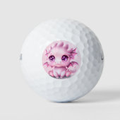 Niedliche und erlesene Fantasie Pink Baby Chibi Golfball (Vorderseite)