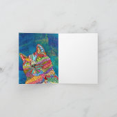 Niedliche und farbenfrohe Abstrakte Grußkarten Karte (Innenseite)