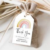 Niedliche und farbenfrohe Aquarellbrunnendusche Geschenkanhänger