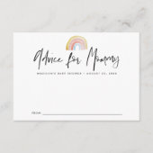 Niedliche und farbenfrohe Aquarellbrunnendusche Hinweiskarte (Vorderseite)