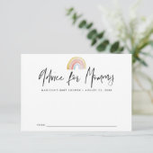 Niedliche und farbenfrohe Aquarellbrunnendusche Hinweiskarte (Stehend Vorderseite)