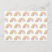 Niedliche und farbenfrohe Aquarellbrunnendusche Hinweiskarte (Rückseite)