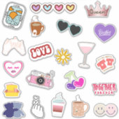 Niedliche und farbenfrohe Best Friend Sticker Pack (Vorderseite)