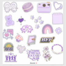 Niedliche und farbenfrohe Beste/BESTE FREUNDIN-Auf