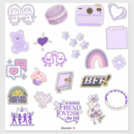 Niedliche und farbenfrohe Beste/BESTE FREUNDIN-Auf Aufkleber