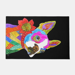 Niedliche und farbenfrohe Boston Terrier Door Mat  Fußmatte