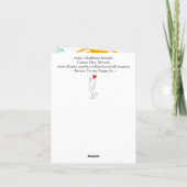 Niedliche und farbenfrohe Boston Terrier Grußkarte Karte (Rückseite)