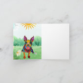 Niedliche und farbenfrohe Boston Terrier Grußkarte Karte (Innenseite)