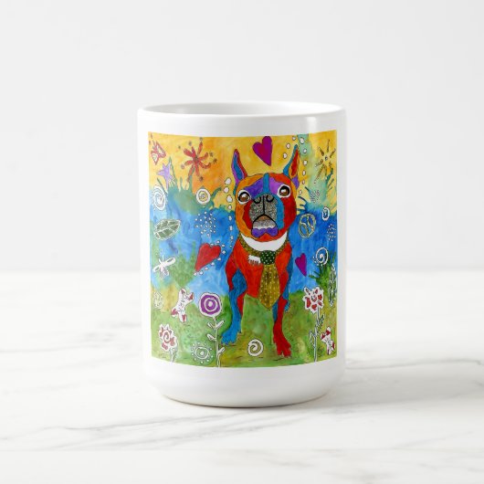 Niedliche und farbenfrohe Boston Terrier Tasse (Mittel)
