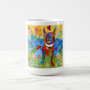 Niedliche und farbenfrohe Boston Terrier Tasse