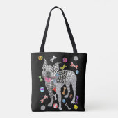 Niedliche und farbenfrohe Boston Terrier Tote Bag Tasche (Rückseite)