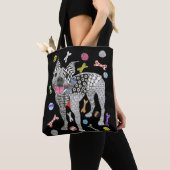 Niedliche und farbenfrohe Boston Terrier Tote Bag Tasche (Von Nahem)
