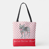 Niedliche und farbenfrohe Boston Terrier Tote Bag Tasche (Rückseite)