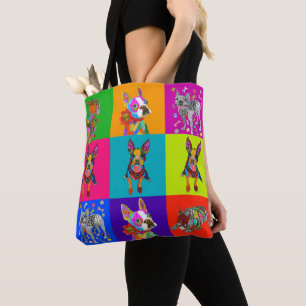 Niedliche und farbenfrohe Boston Terrier Tote Bag Tasche