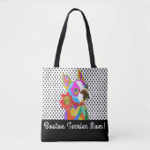 Niedliche und farbenfrohe Boston Terrier Tote Bag Tasche (Vorderseite)
