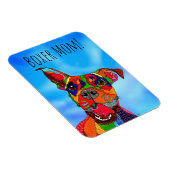 Niedliche und farbenfrohe Boxer Magnet 3"x4" (Rechte Seite)