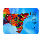 Niedliche und farbenfrohe Boxer Magnet 3"x4" (Horizontal)