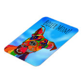 Niedliche und farbenfrohe Boxer Magnet 3"x4" (Linke Seite)