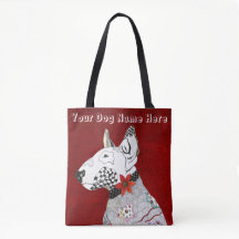 Niedliche und farbenfrohe Bull Terrier Tote Tag