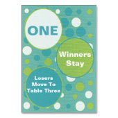 Niedliche und farbenfrohe Bunco-Tischkarten #1 Tischnummer (Vorderseite)