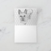 Niedliche und farbenfrohe Cairn Terrier Grußkarte Dankeskarte (Innenseite)