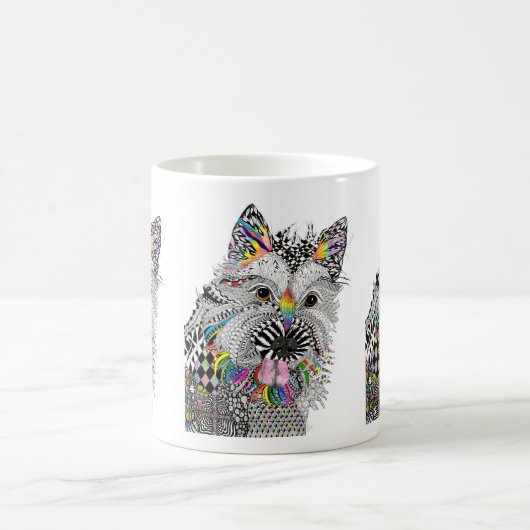 Niedliche und farbenfrohe Cairn Terrier Tasse (Mittel)
