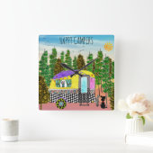 Niedliche und farbenfrohe Camping Platz Uhr Uhr (Zuhause)