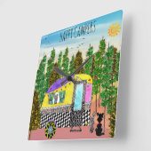 Niedliche und farbenfrohe Camping Platz Uhr Uhr (Winkel)