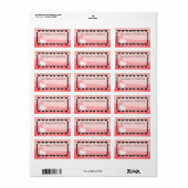 Niedliche und farbenfrohe Cat-Silhouette Adressaufkleber (Vorne)