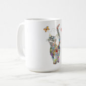Niedliche und farbenfrohe Cat-Tasse Kaffeetasse (Vorderseite Links)
