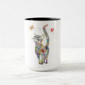 Niedliche und farbenfrohe Cat-Tasse Tasse (Zentrum)