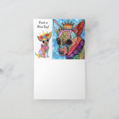 Niedliche und farbenfrohe Chihuahua Pop Art Grußka Karte (Innenseite)