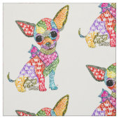 Niedliche und farbenfrohe Chihuahua-Stoffe Stoff (Muster)