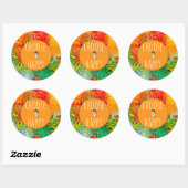 Niedliche und farbenfrohe "Choose Happy"-Aufkleber Runder Aufkleber (Blatt)