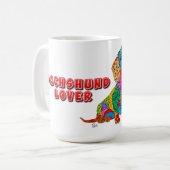 Niedliche und farbenfrohe Dackel Lover Tasse (Vorderseite Links)