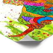 Niedliche und farbenfrohe Dackel Poster - 8 Zoll x (Ecke)