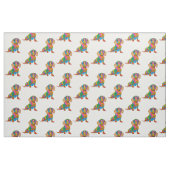 Niedliche und farbenfrohe Dackel Stoff (Fat Quarter (45,7 x 55,9 cm))